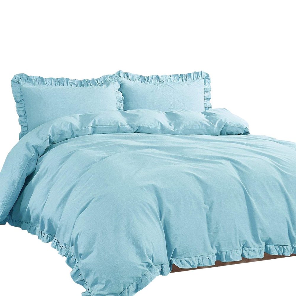 100% Washed Cotton Duvet Cover Sets King Size